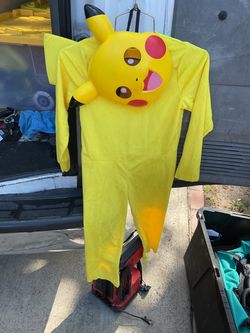 Pikachu Halloween Costume with Mask one eye defective