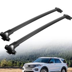 AUXMART Roof Rack Crossbars Fit for Ford Explorer 2020 2021 2022 2023 with Side Rails Fixed Point Al