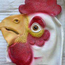Rubber Chicken Mask Adult Dress Up Parties Mask 