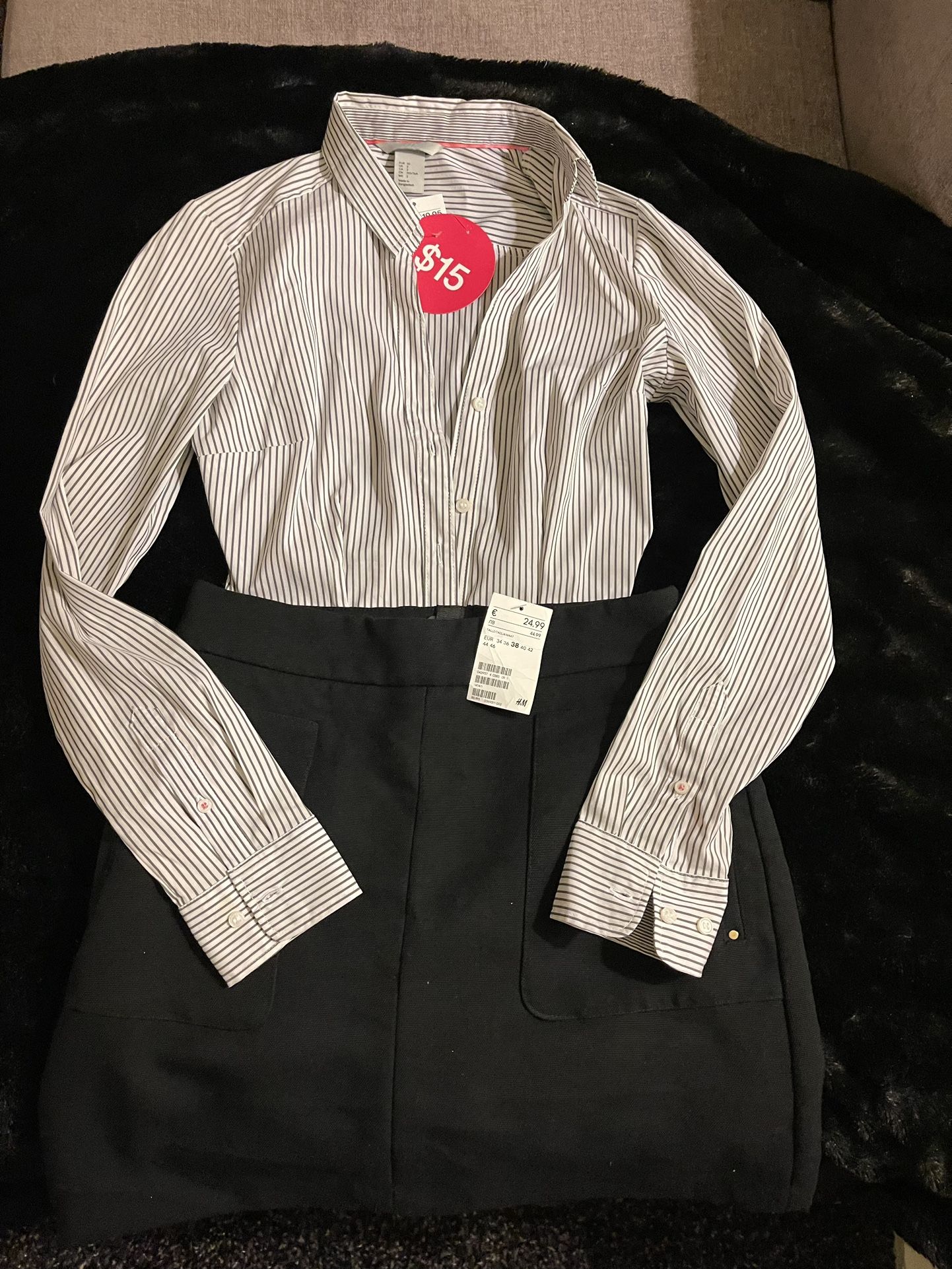 New H&M Shirt Small &  Skirt Set  Small 