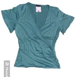 Shiela Rose Ferne Green Wrap V-neck NWT 