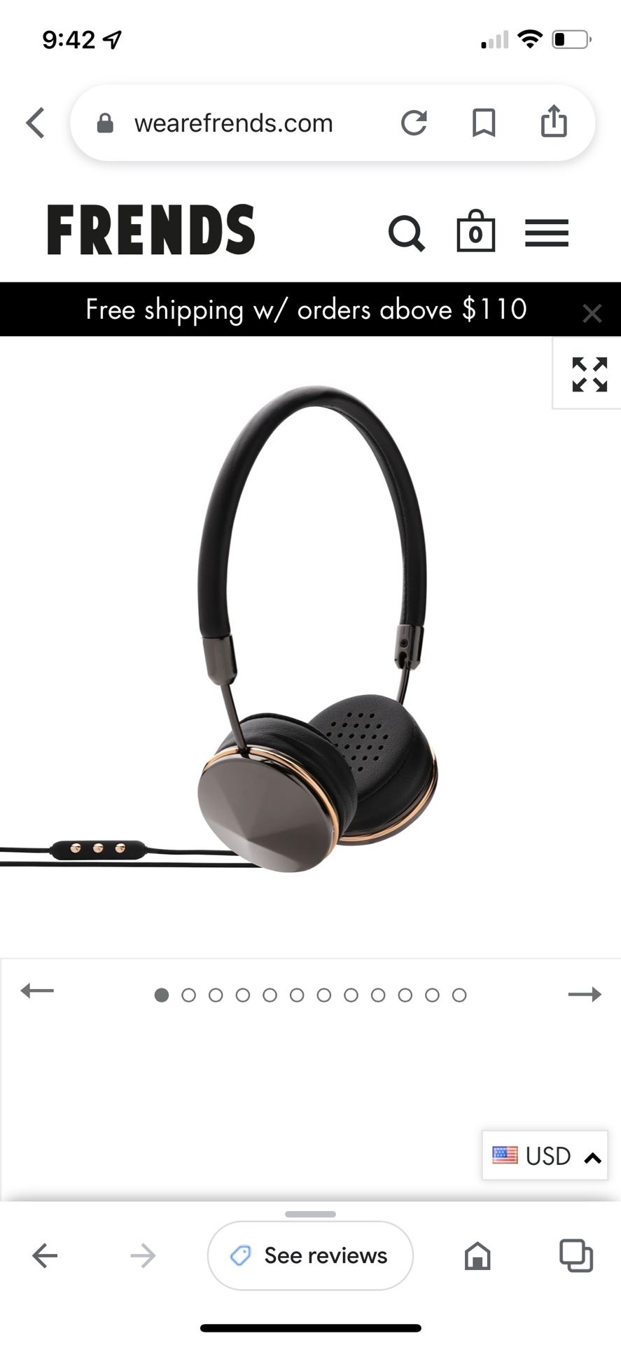 Frends Gunmetal/Rose Gold Wired Headphones