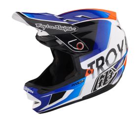 Troy Lee D4 Composite Qualifier White/Blue XXL