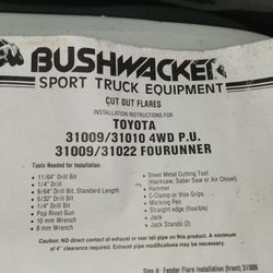 Bushwacker Fender Flares Rear Set 84 Toyota