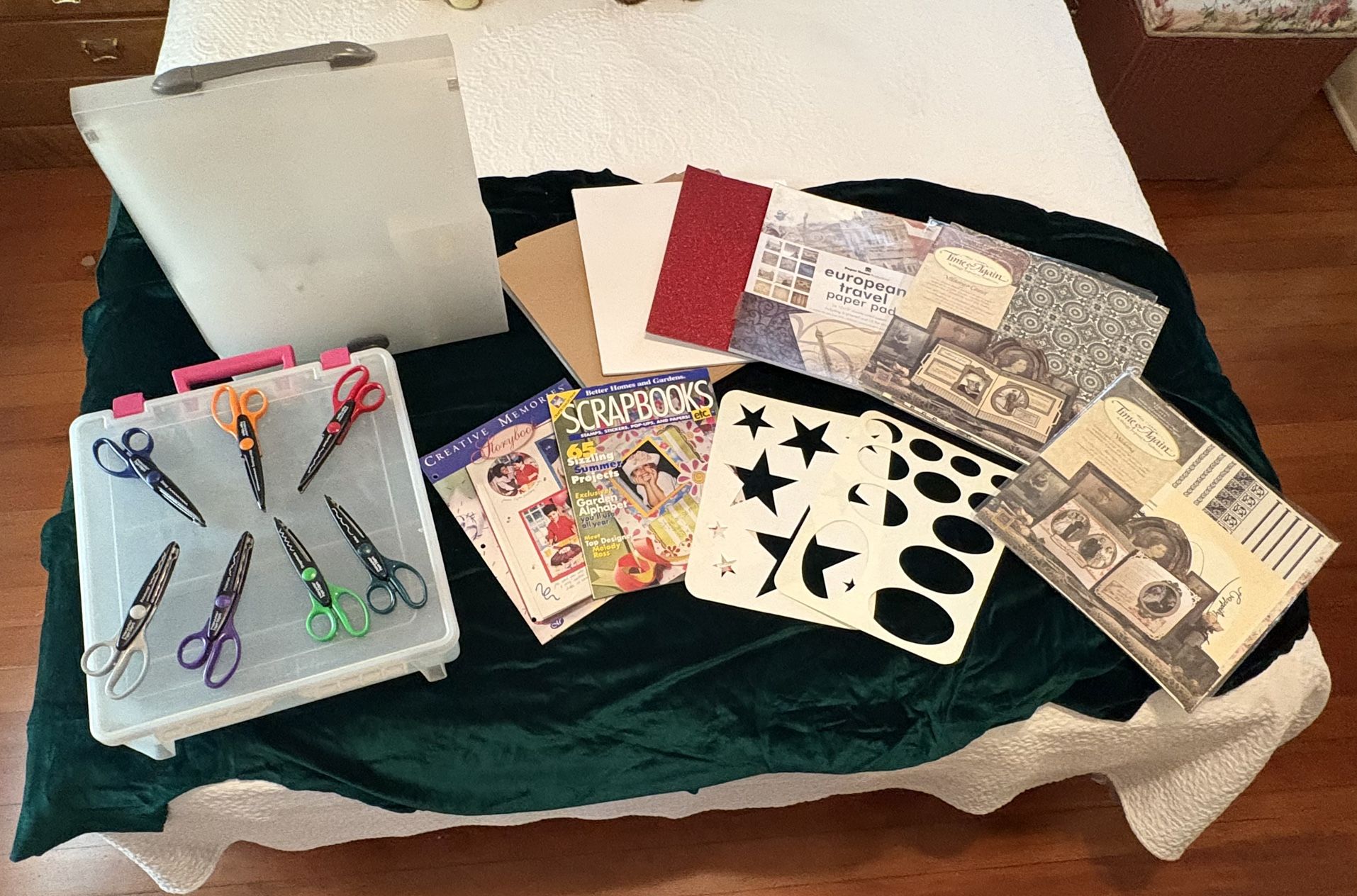 Scrapbooking Paper, Scissors And Storage 