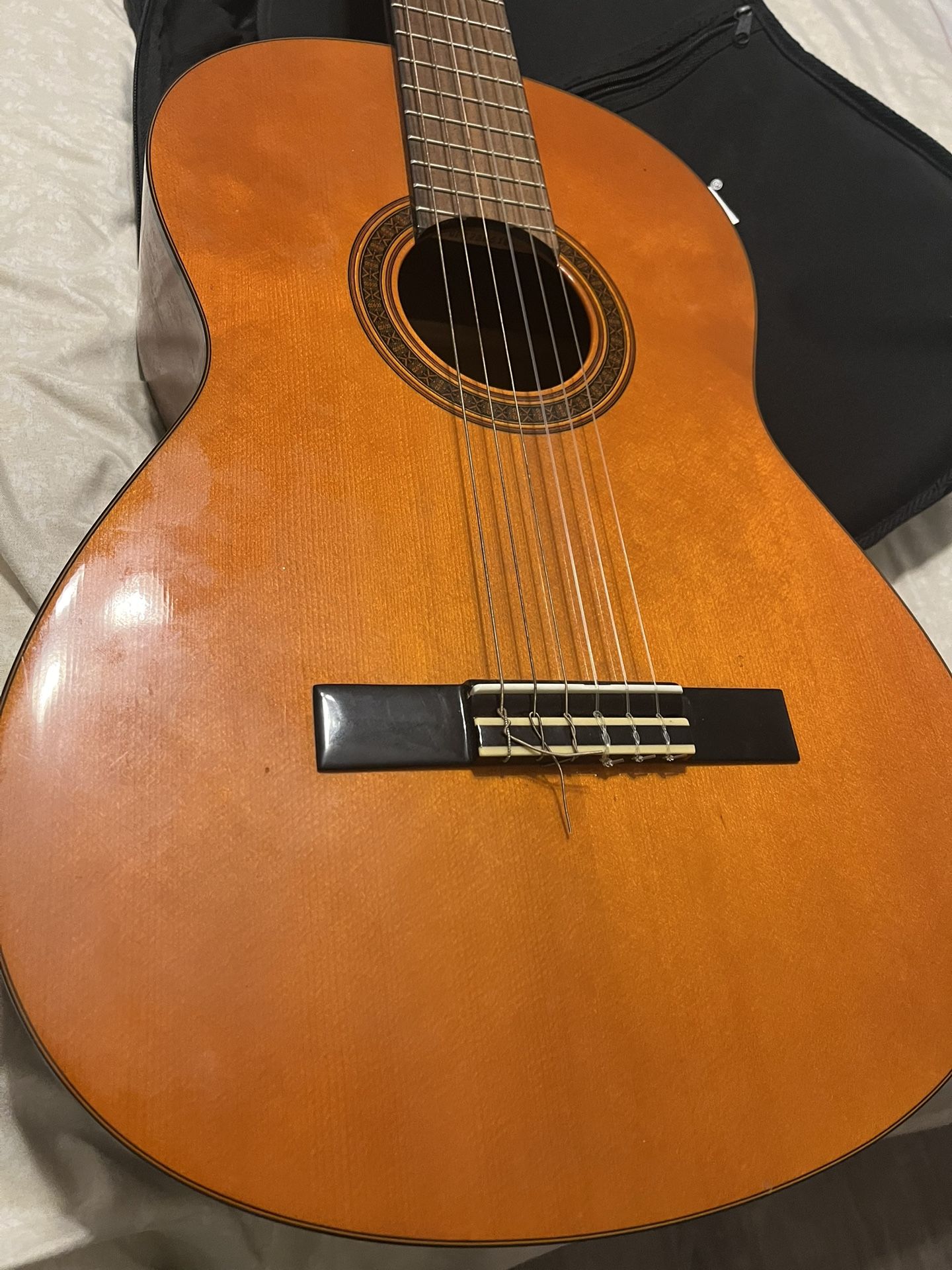 Yamaha Classical Nylon Acoustic Guitar With The Case