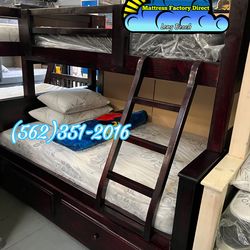 Triple bunk bed twin full full litera cama nueva colchones