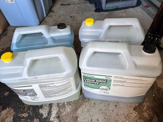 4 Ecolab Keystone Commercial Dishwasher Supplies - 2 Rinse Aid & 2 Sanitizer (2.5 Gal)
