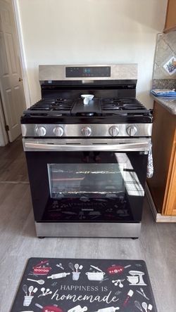 Samsung stove blk silver