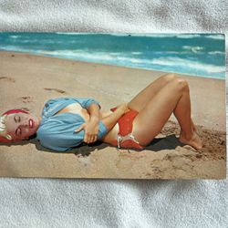 Bunny Yeager Sunbather Postcard