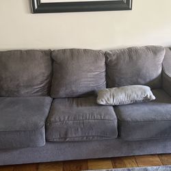 Cotton Grey Sofa 3 Seater 