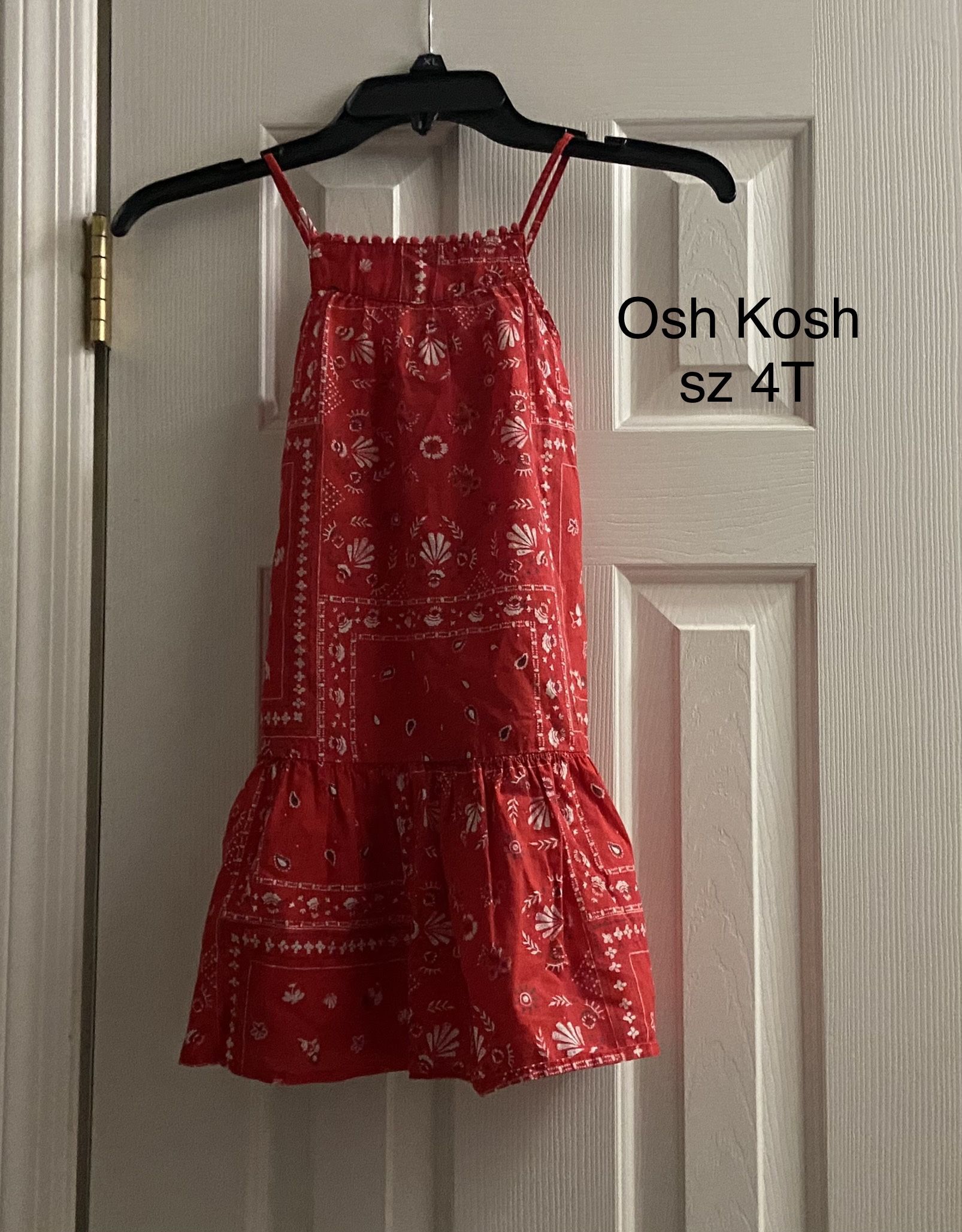 Girls Sz 4 Red Bandana Print Sundress $10 Obo