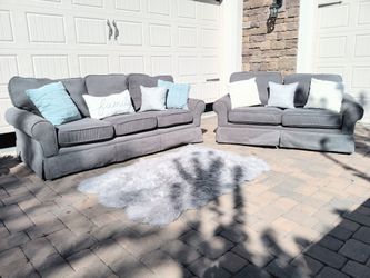 Gray Couch Loveseat Set 