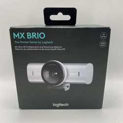 New Logitech MX Brio Ultra HD 4K Streaming Webcam, 1080p at 60 FPS, (Pale Grey)