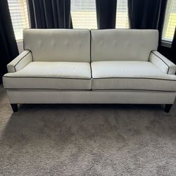 White/Black Ethan Allen Sofa 