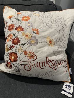 Thanksgiving Decorative Pillows Beige Orange Pumpkin Decor Decorations
