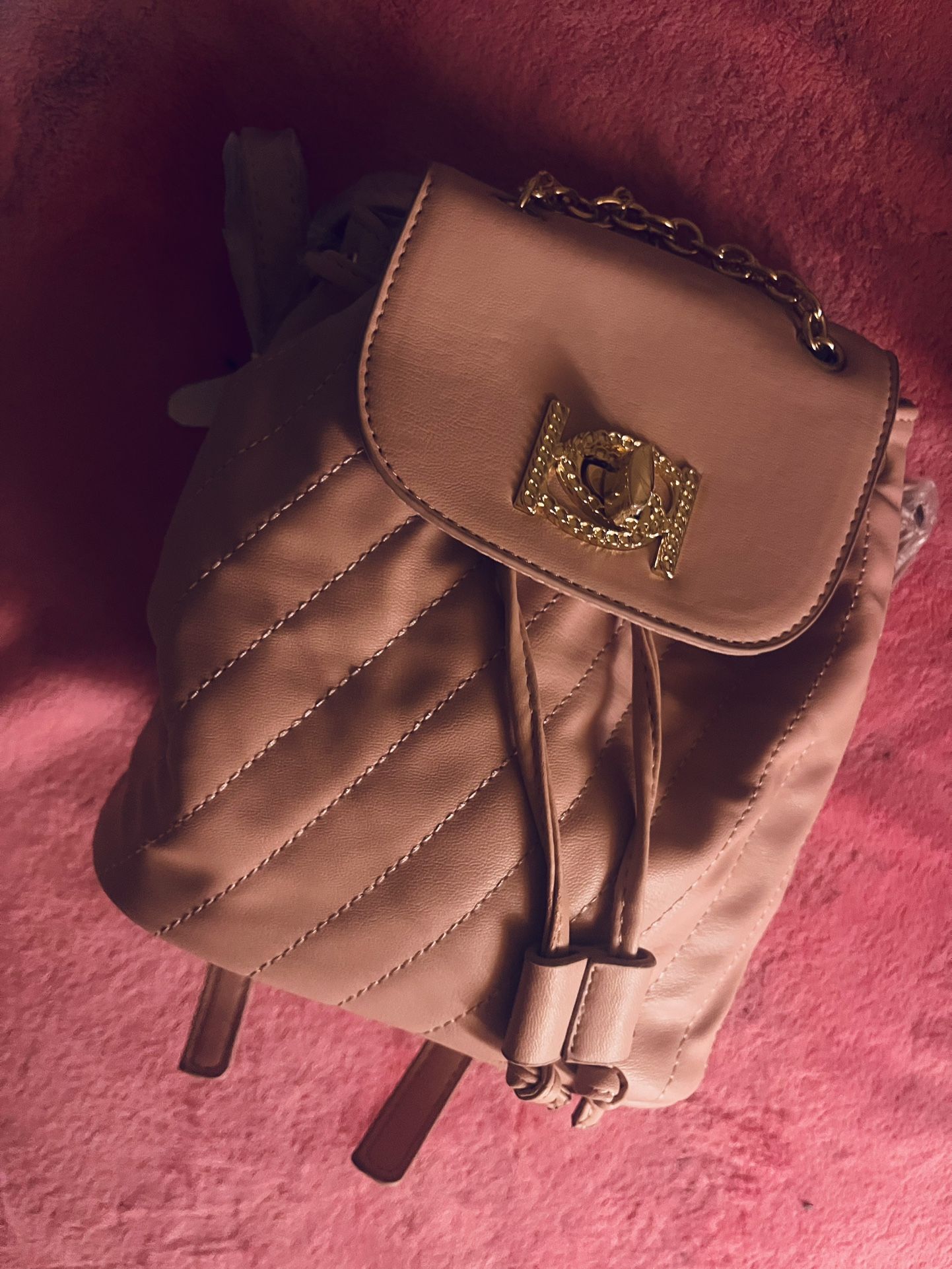 mini pink bag/backpack