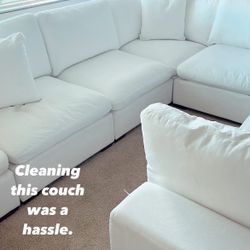 White 8 Piece Sectional Couch 