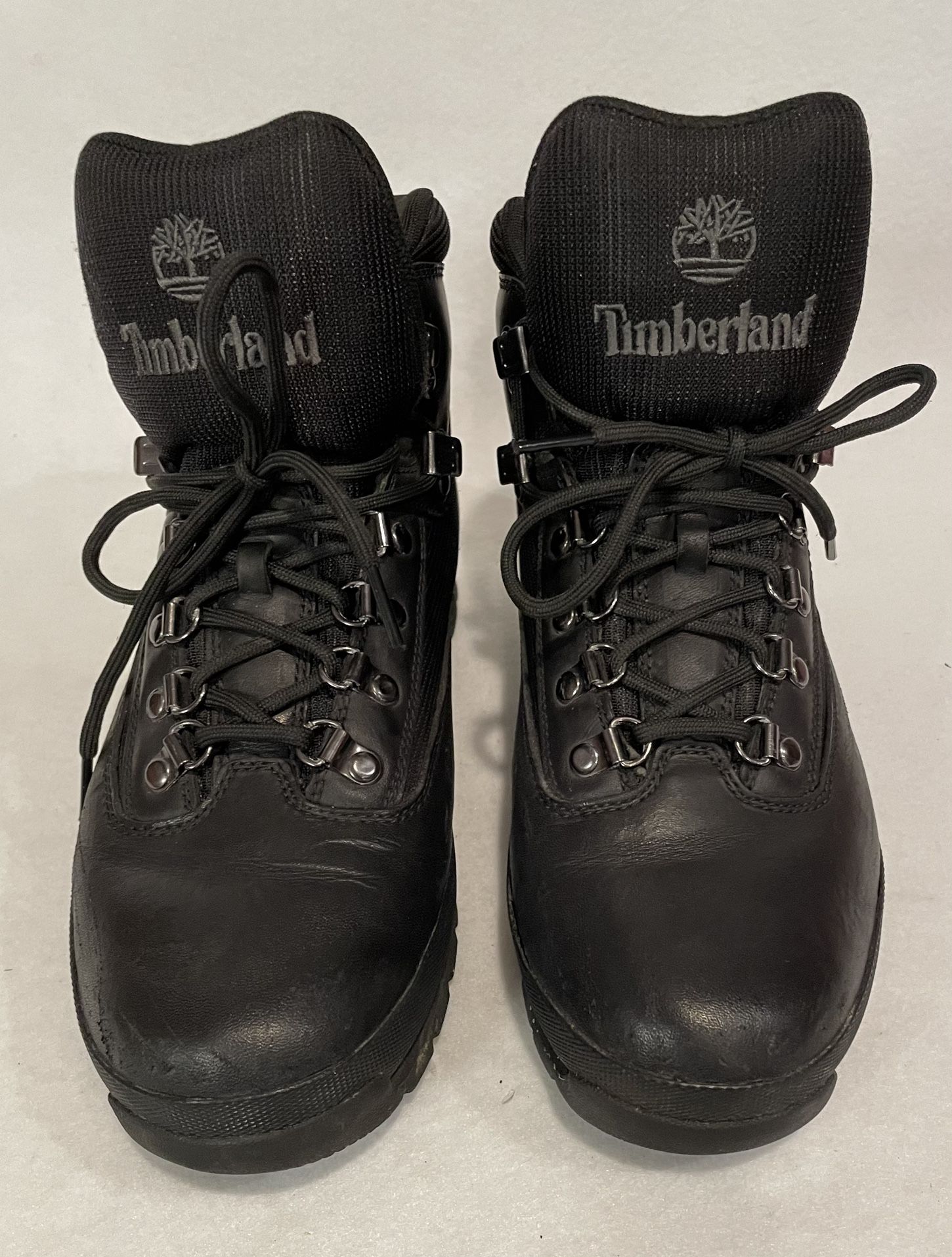 Timberland Euro Hiker Size 9M Leather Mid Hiking Boots Black 56038