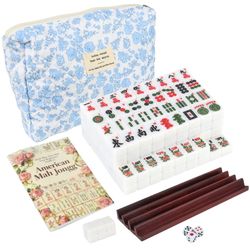 Travel size American Mahjong set with pushers and bag