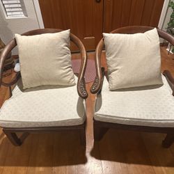 Vintage Ming-Style Chinese Armchairs – Set of 2 