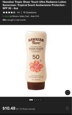 Hawaiian tropic sun screen SPF30 10.8oz