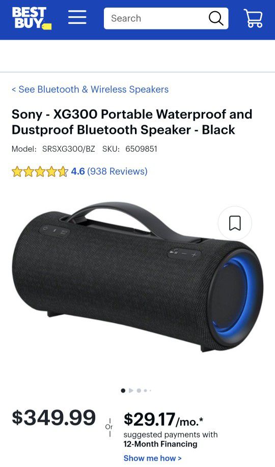 Sony XG300 Bluetooth Speaker