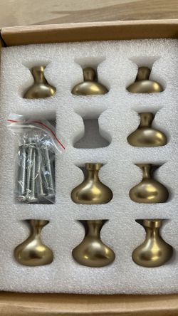 TUNNY 10PACK OVAL ELLISPSE SINGLE HOLE CABINET KNOBS