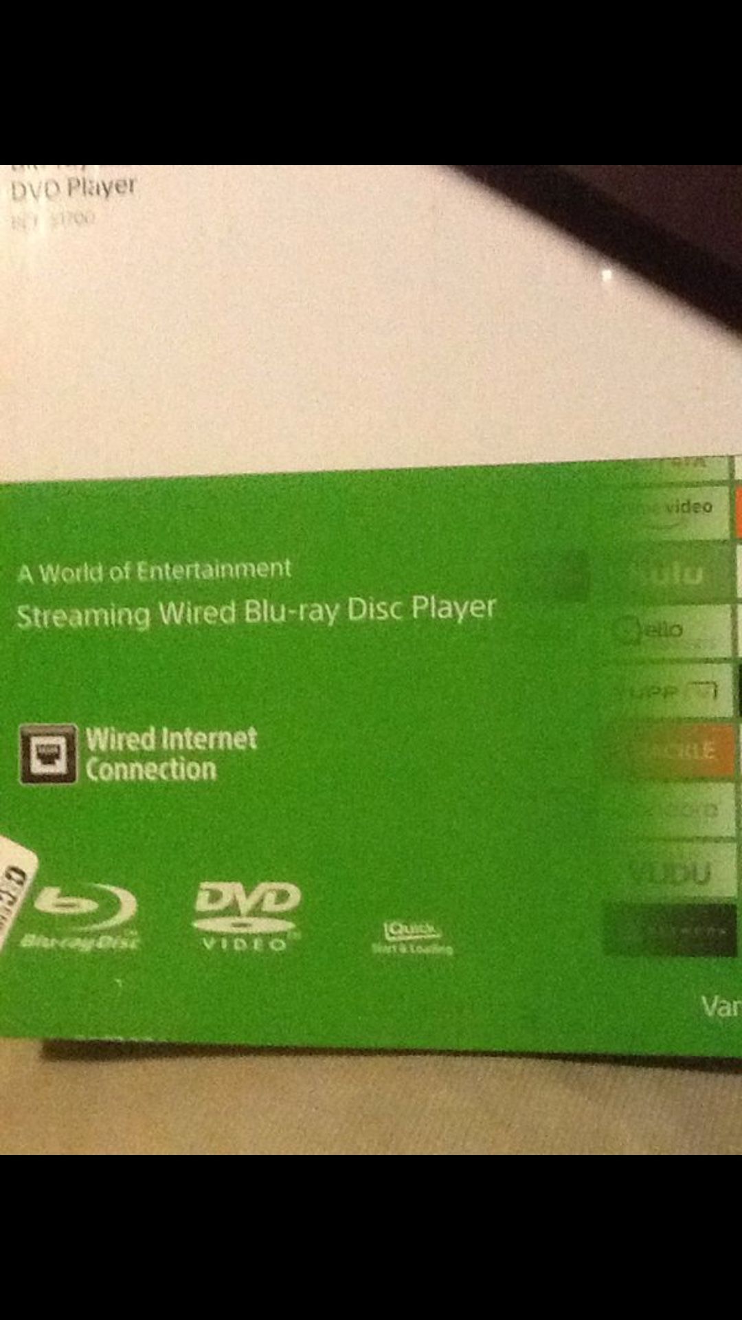 Sony Wired Blu-Ray DVD player