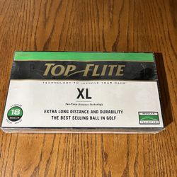 Top Flite XL Golf Balls Sealed, 1998 18 Pack Distance Trajectory- 2 Piece Distance Tech
