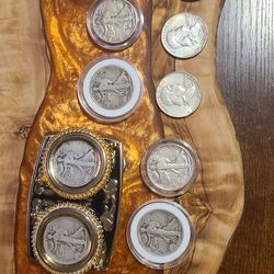 10 silver half dollars