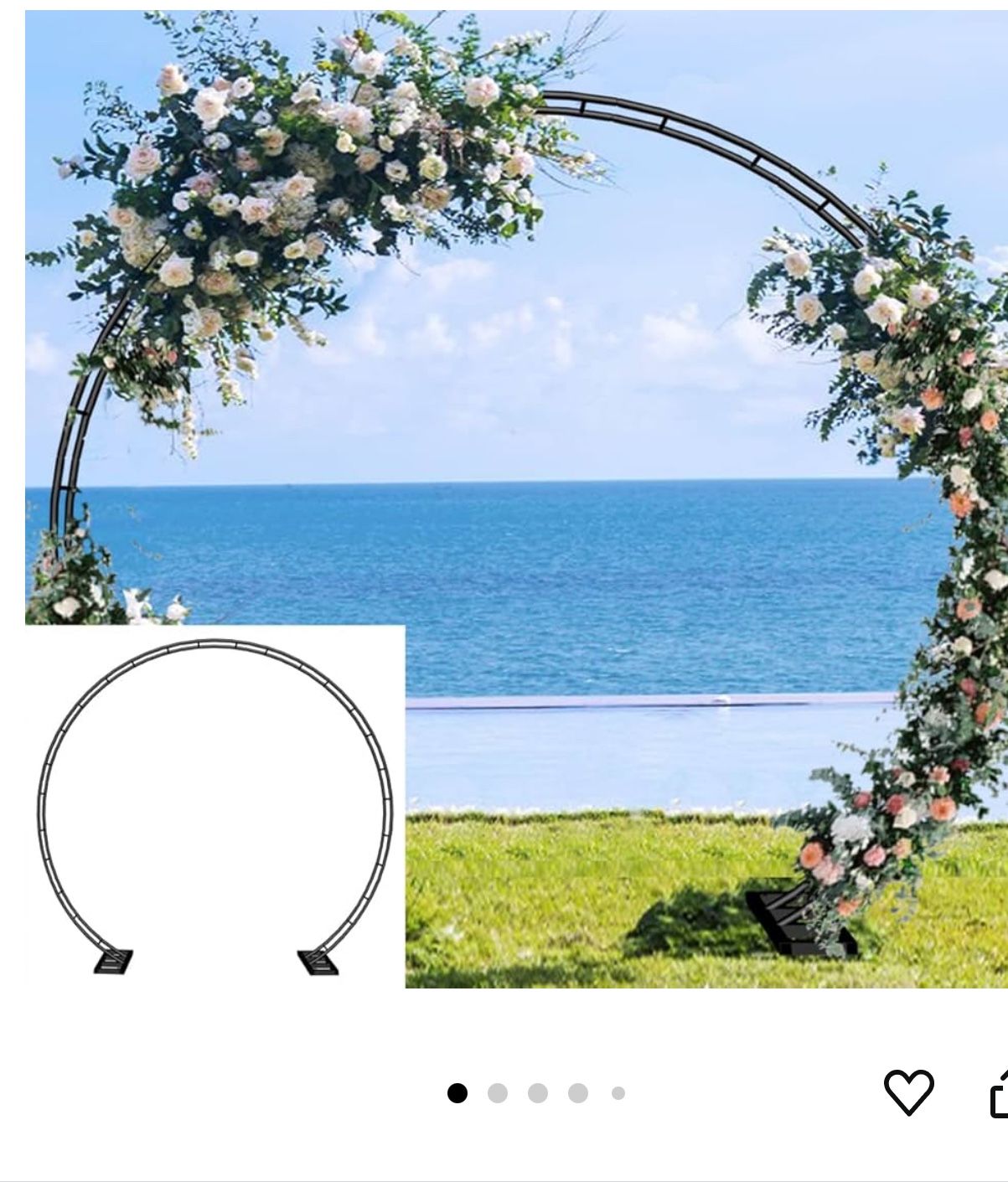 Metal Round Arch For Flowers Or Balloons