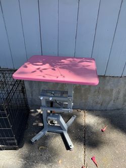 Free ajustable dog grooming table, small dog