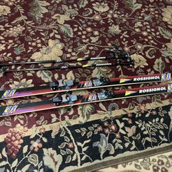 Rossignol Snow Skis, Bindings and Ski Poles-Complete Set