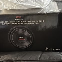 12 In Pyle Subwoofers 1600w Each 3200w