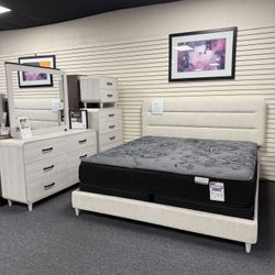 New All Pieces Queen Size BedroomSet Except Mattress $1299. King $150 More. Delivery & Set Up Available 