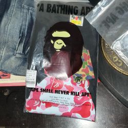 Pink Bape Shirt Size L