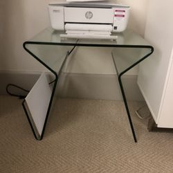 Side Table Solid Glass Very Heavy