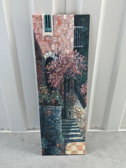 Nice and unique canvas painted wall hanging.