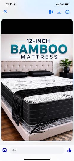 BRAND NEW KING SIZE 12 INCH ALL FOAM BAMBOO MATTRESS/FAST DELIVERY