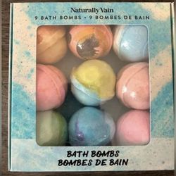 Naturally Vain Bath Bomb Set, Handmade, Non-Staining