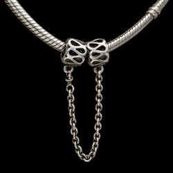 Vintage Pandora Raindrop Safety Chain 790315 925 ALE Sterling Silver Retired