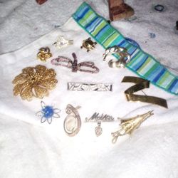 12 Vintage Pins/Broaches All For One Price