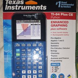 Texas Instruments TI-84 Plus CE Graphing Calculator Color Bionic Blue