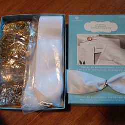 Ribbon and Embellishment for Wedding Invitations or Program Paper
