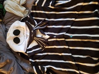Jack Skeleton Onesie XL With Buttons 