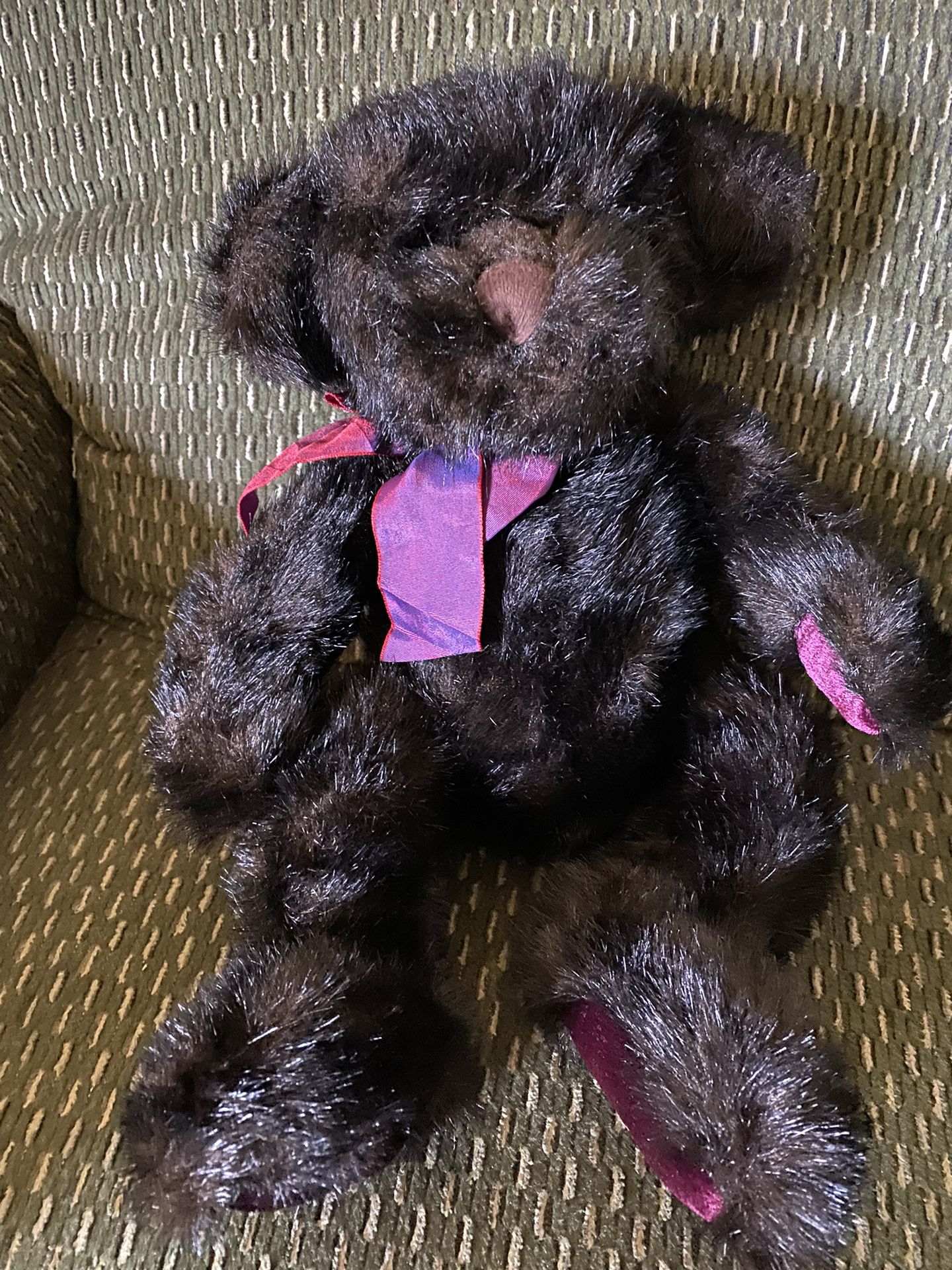 Wilson, Brown, Black Stuffed Teddy Bear