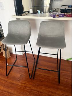 Gray barstools