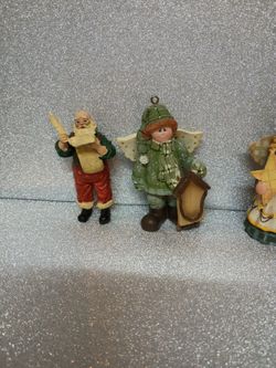 Older Christmas Decorations All Ceramic 3 In To 3 1/2 In High All And Beautiful Excellent Condition