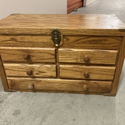 Small Wooden Jewelry Chest